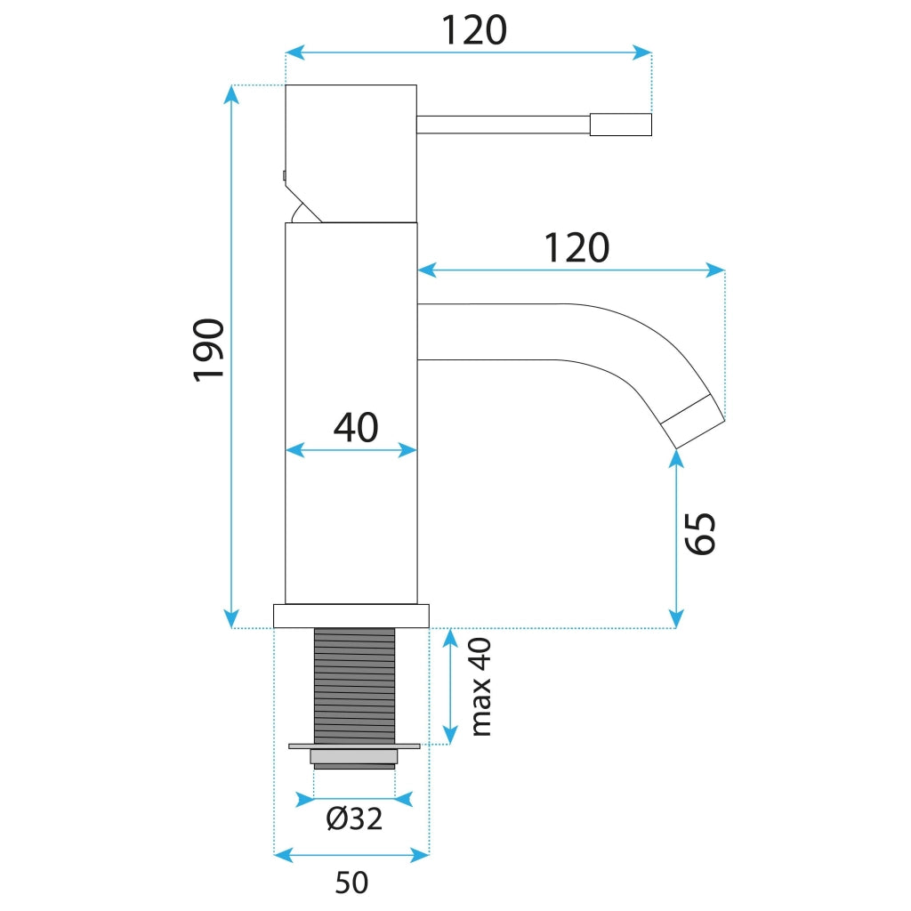 Rubinetto Da Lavabo Rea Lungo Diamond Chrome