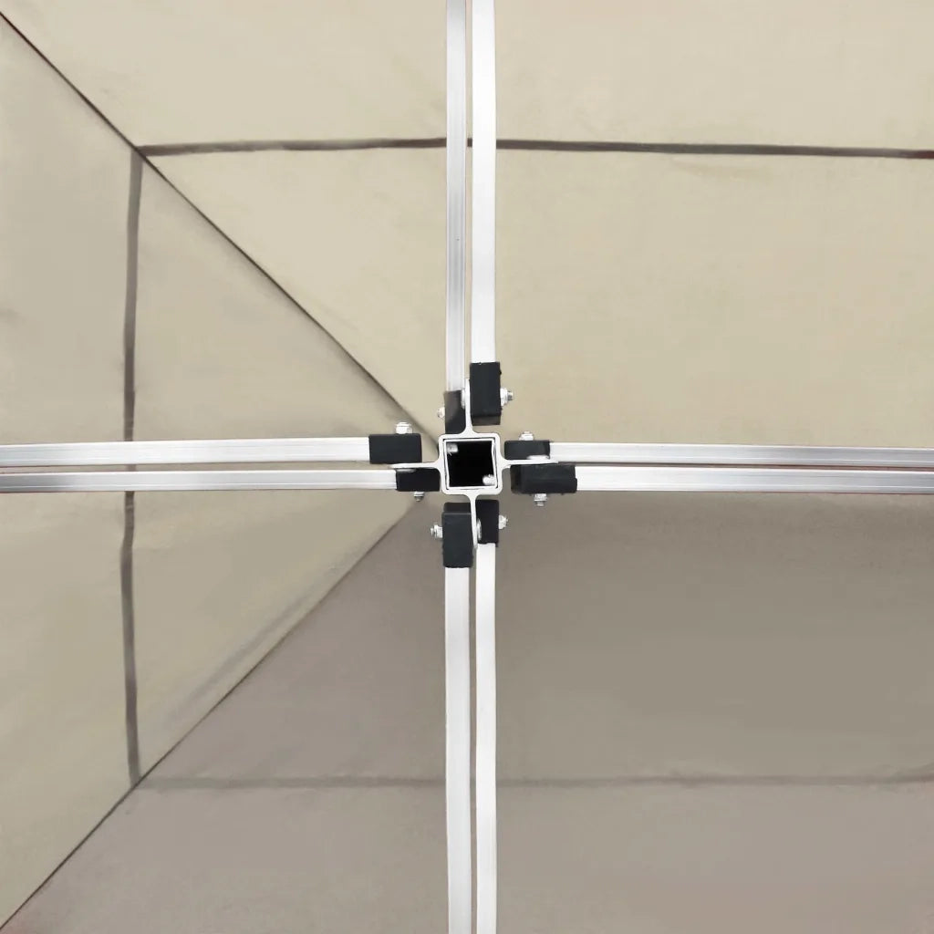 Gazebo Professionale Pieghevole Alluminio con Pareti 6x3m Crema 45506