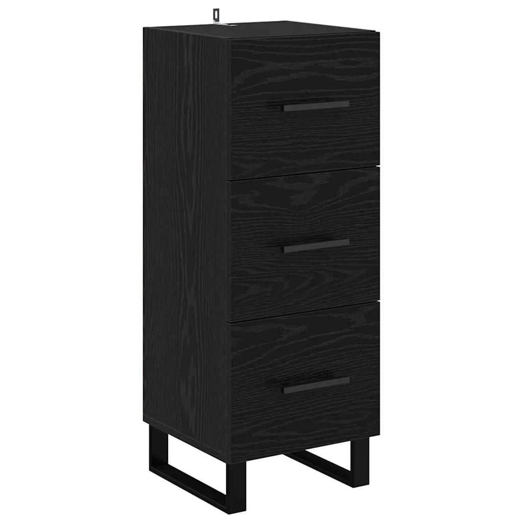 Credenza Rovere Nero 34,5 x 34 x 180 cm Legno multistrato 3416155