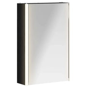 Mobiletto per specchio da Bagno | Armadio da bagno Rovere Nero 33 x 11,5 x 50 cm