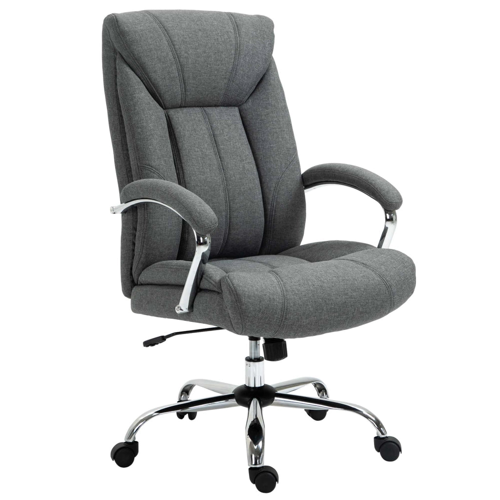 Sedia da ufficio ergonomica ¨C zephmum ¨C regolabile in altezza schienale alto basculante 65x78x118 cm grigio