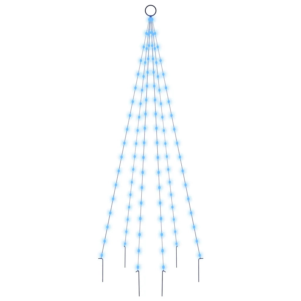 Albero di Natale Pennone Blu 108 LED 180 cm cod mxl 42879