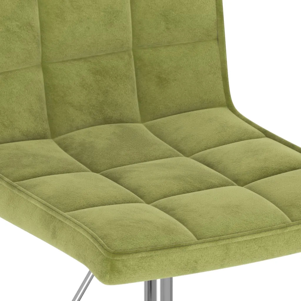 Sedie da Pranzo Girevoli 6 pz Verde Chiaro in Velluto 3089302