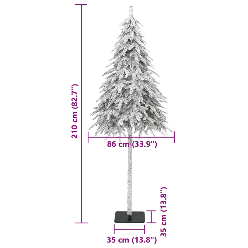 Albero di Natale Artificiale con Neve Fioccata 210 cm