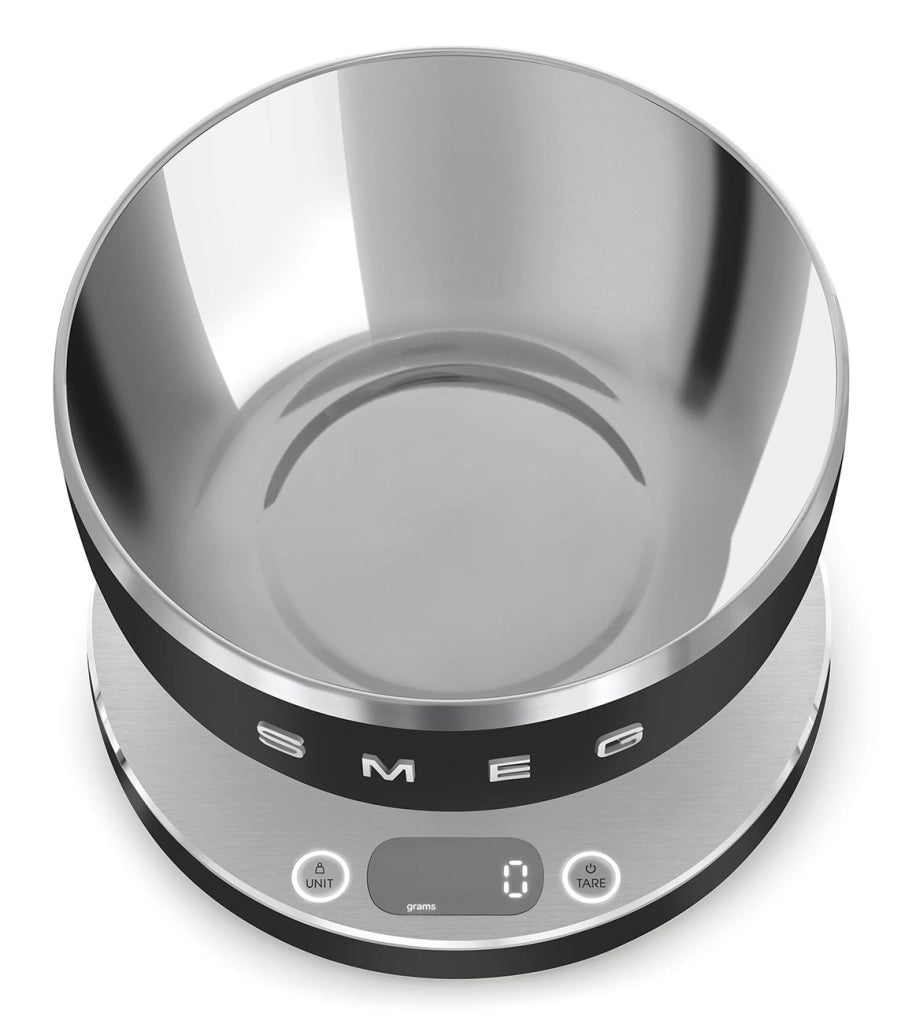 Smeg ksc01blmww bilancia da cucina digitale nero, opaca estetica collezione