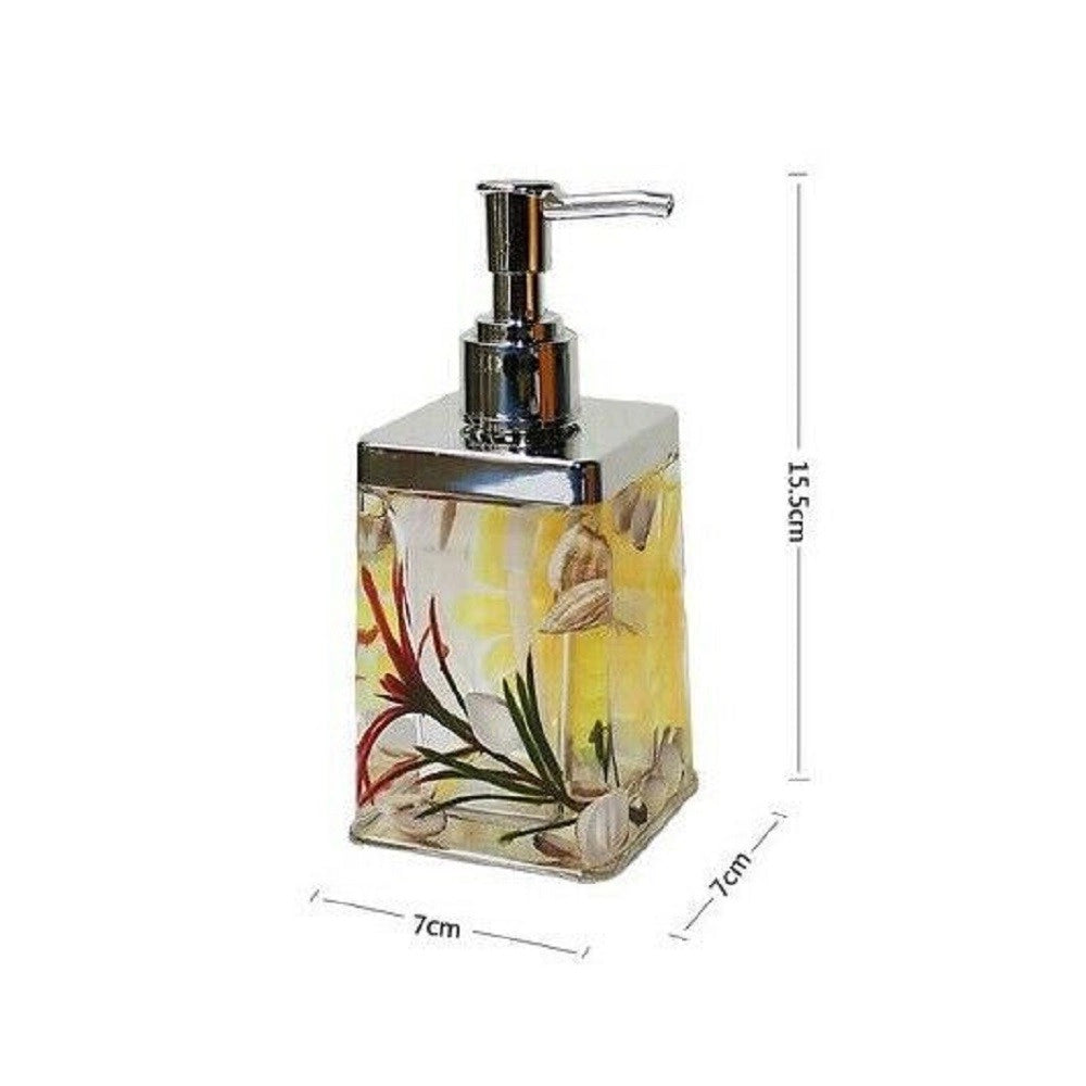 Trade Shop - Dispenser Porta Sapone Liquido Fantasia Acqua Conchiglie Bagno Accessorio 52377 -