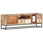Mobile TV multimediale scaffale TV mobile TV sala da pranzo soggiorno camera da letto 120 x 30 x 40 cm legno massello di recupero marrone 02_0025824