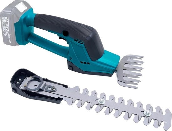 Accendiseghe per capelli e cesoie elettriche per erba - attrezzo per giardinaggio - compatibile con batterie lithium 18 V (senza batteria)