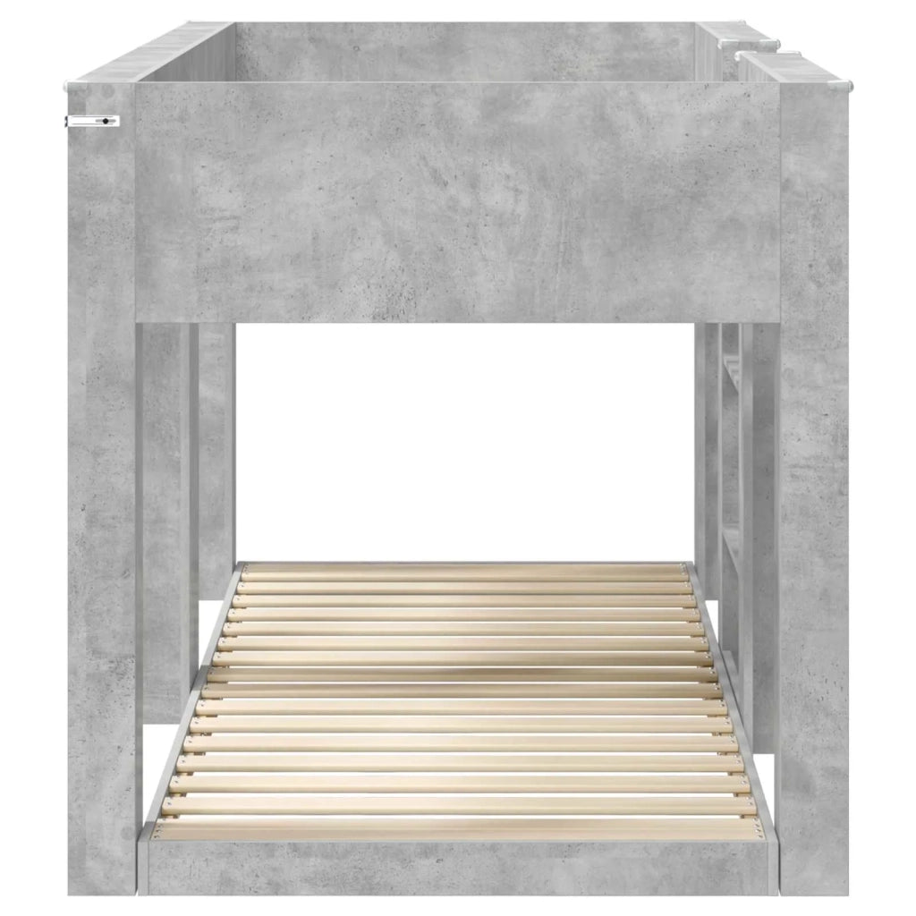 Letto a Castello per Bambini Grigio cemento 80 x 200 cm