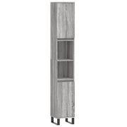 Armadietto Bagno | Armadio da bagno Grigio Sonoma 30x30x190cm in Legno Multistrato