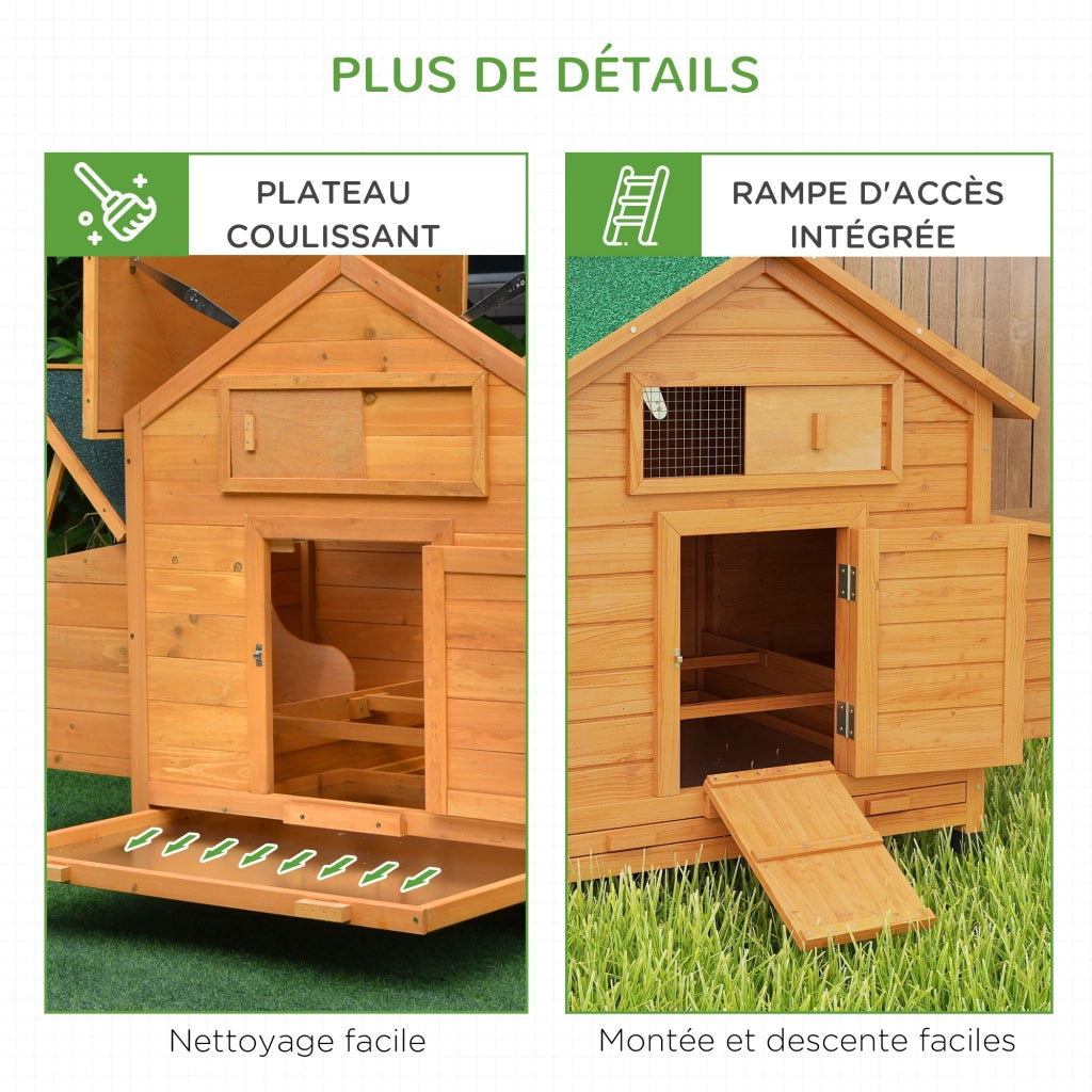 Pollaietto per 4 galline in legno ¨C zephmum ¨C giallo