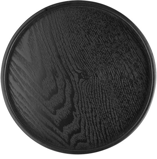 Dish Tray Round - Wooden Dish Tray - Multifunctional - Anti-Slip Dish Tray - Dish Tray 21cm - Ideal for Coffee/Tea/Fruit - Teapot Tray