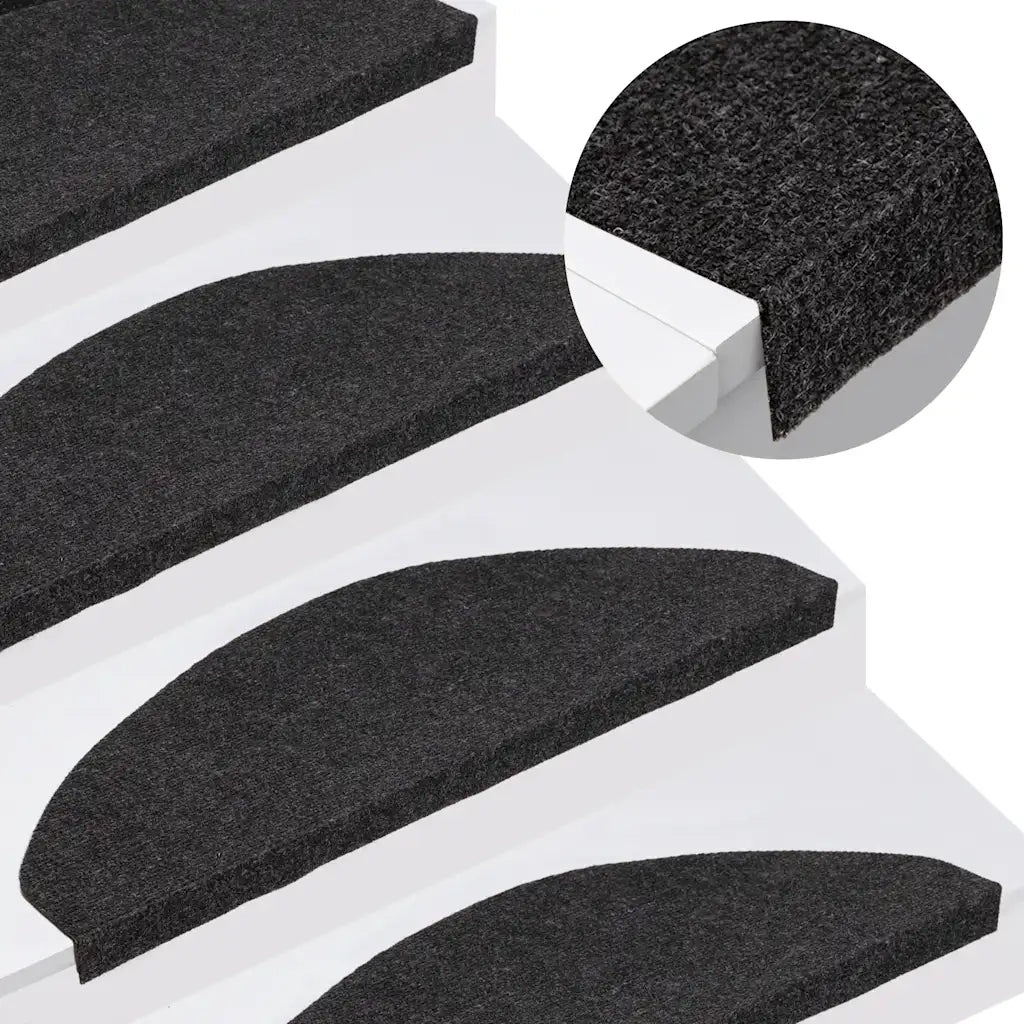 Tappetini Autoadesivi per Scale 20 pz Neri 65x22,5x3,5 cm