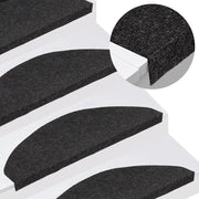 Tappetini Autoadesivi per Scale 20 pz Neri 65x22,5x3,5 cm