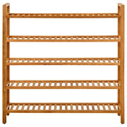 Scarpiera con 5 Ripiani-Scaffale per scarpe 100x27x100 cm in Massello di Rovere