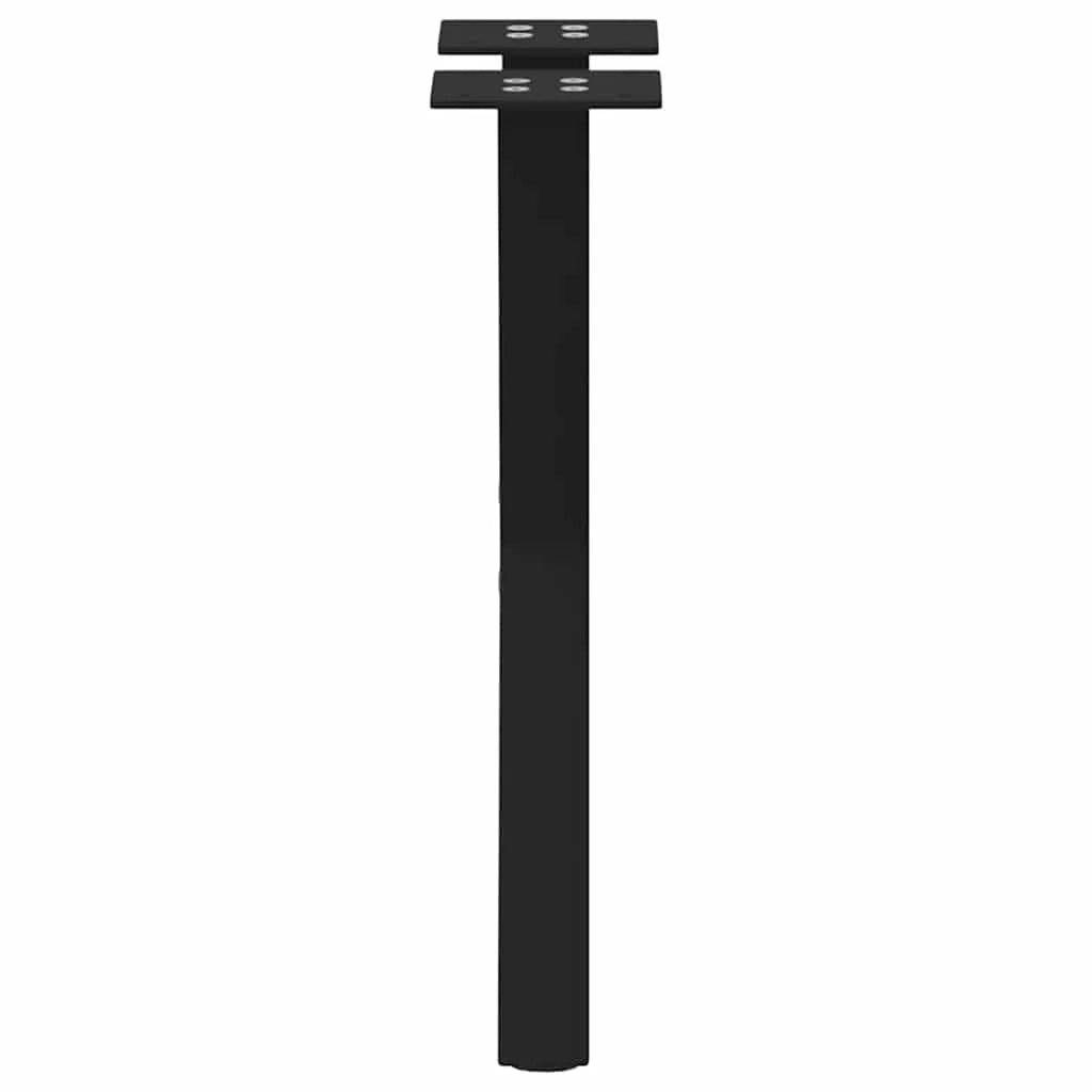 Set di 2 gambe per tavolino da caffè a forma di X con piedini regolabili 28 x 42 cm acciaio nero 02_0057163