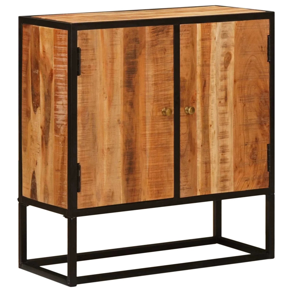 Credenza Beta Naturale 70 x 30 x 75 cm Legno di Acacia Massello