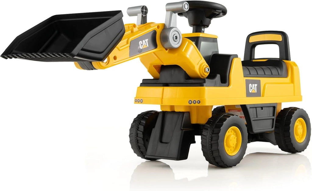 Escavatore per bambini, con pala girevole, auto antiscivolo con clacson, spazio nascosto e protezione antiribaltamento, escavatore per sedersi fino a 25 kg, portata per bambini a partire da 1