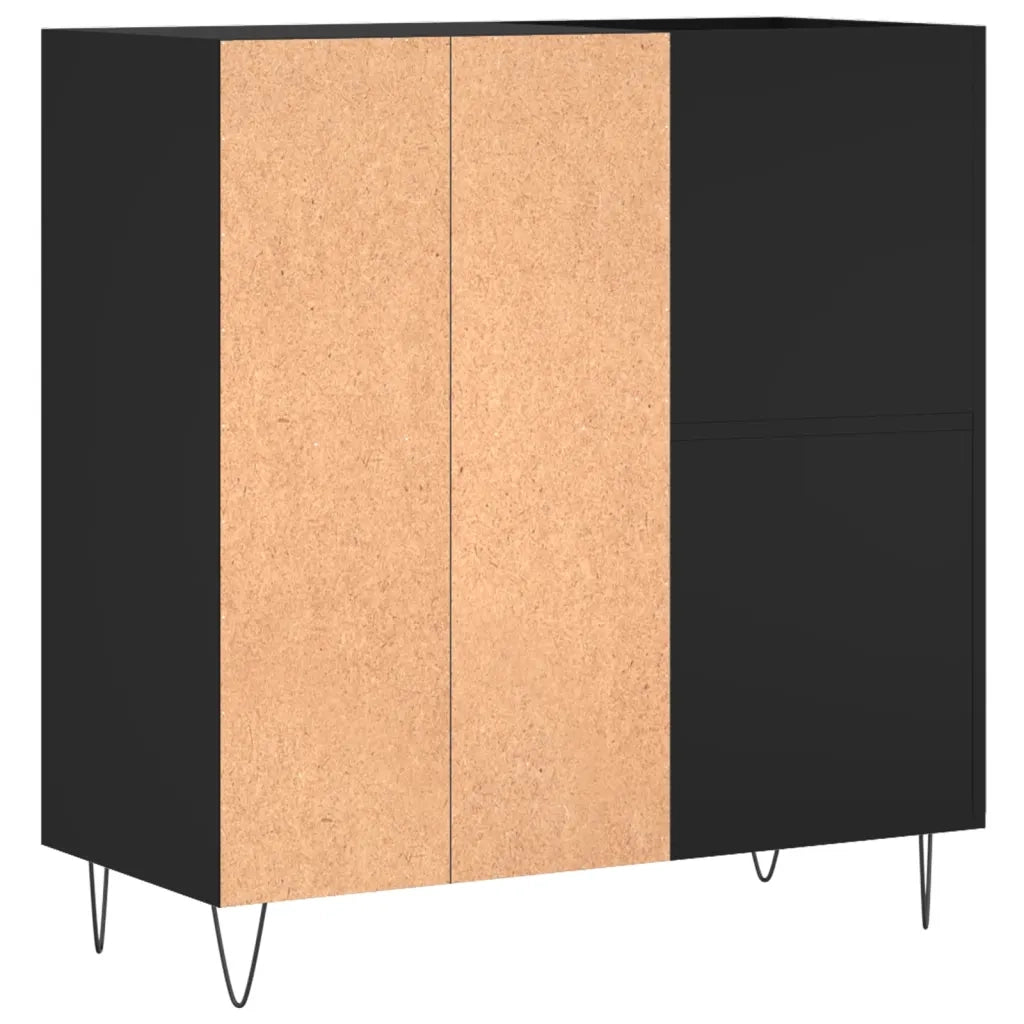 Mobile Porta Dischi Nero 84,5x38x89 cm in Legno Multistrato 831773