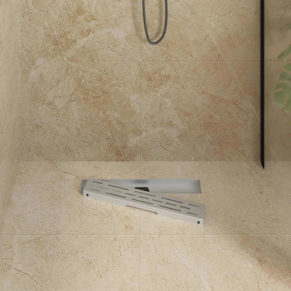 Scarico doccia con copertura in vetro e sifone a 360° 50 cm 42015979