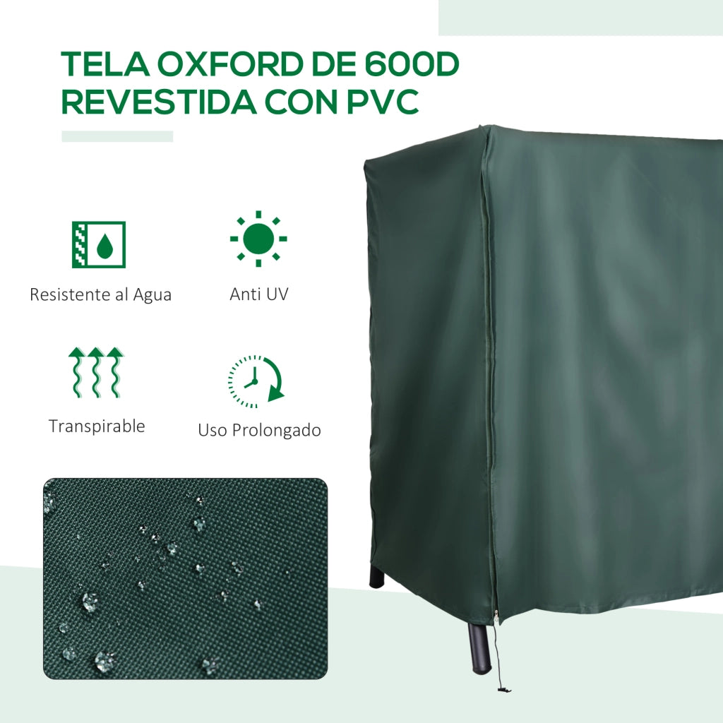 Cuscino per Dondolo da Giardino ¨C zephmum ¨C Verde 177x114x152cm