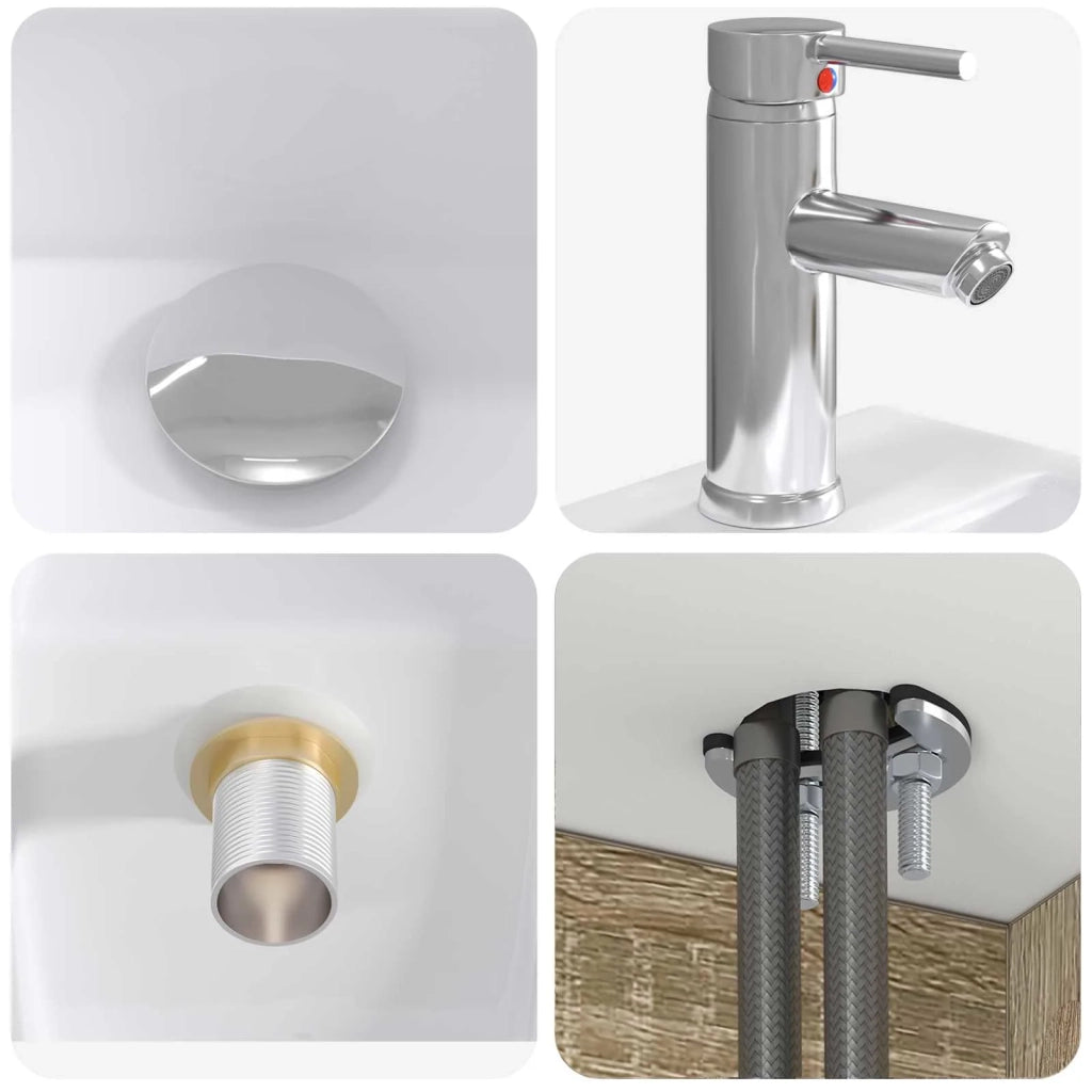 Set di mobili per il bagno 5 pz Rovere Sonoma 3406035