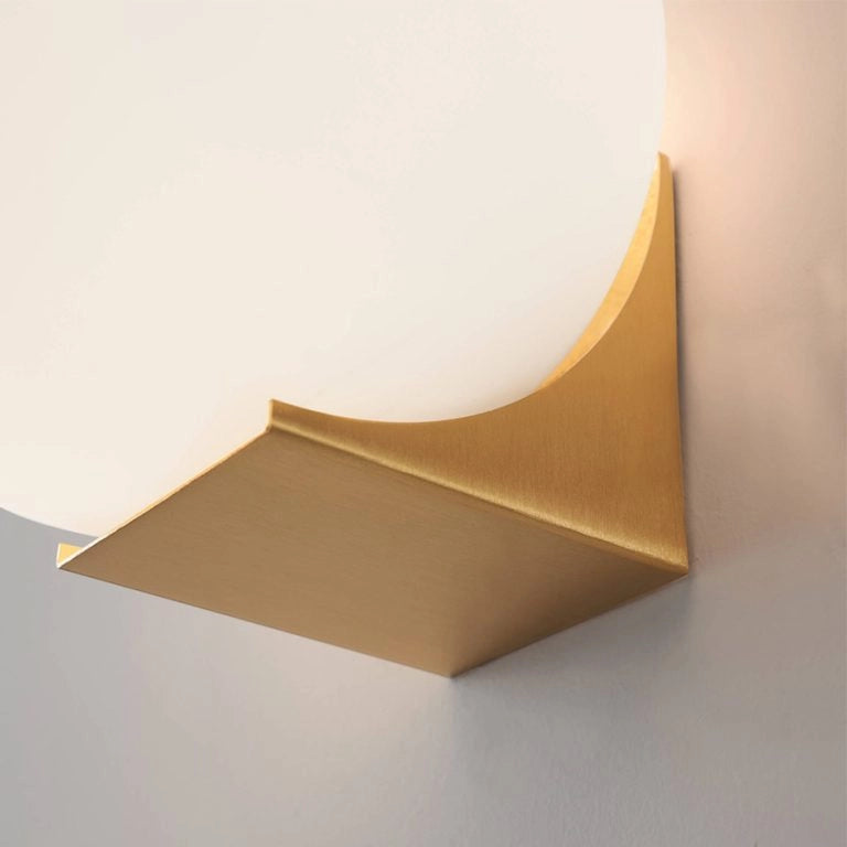 Applique Lampada da Parete con Sfera Bianca opaca Struttura in Metallo, Attacco G9, Design Moderno e Raffinato per Soggiorno, Camera da Letto e Corridoio