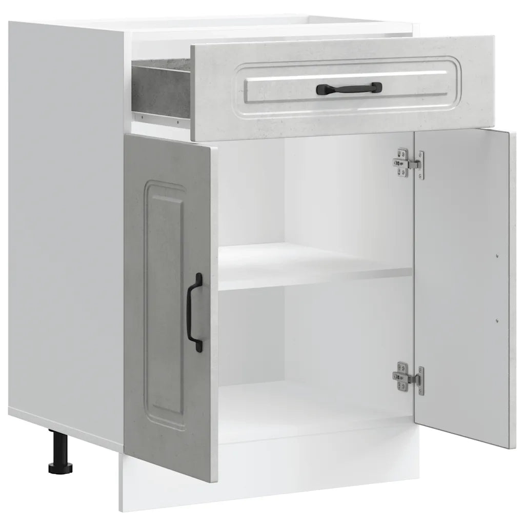 Base da Cucina Kalmar Grigio Cemento in Legno Multistrato 853491
