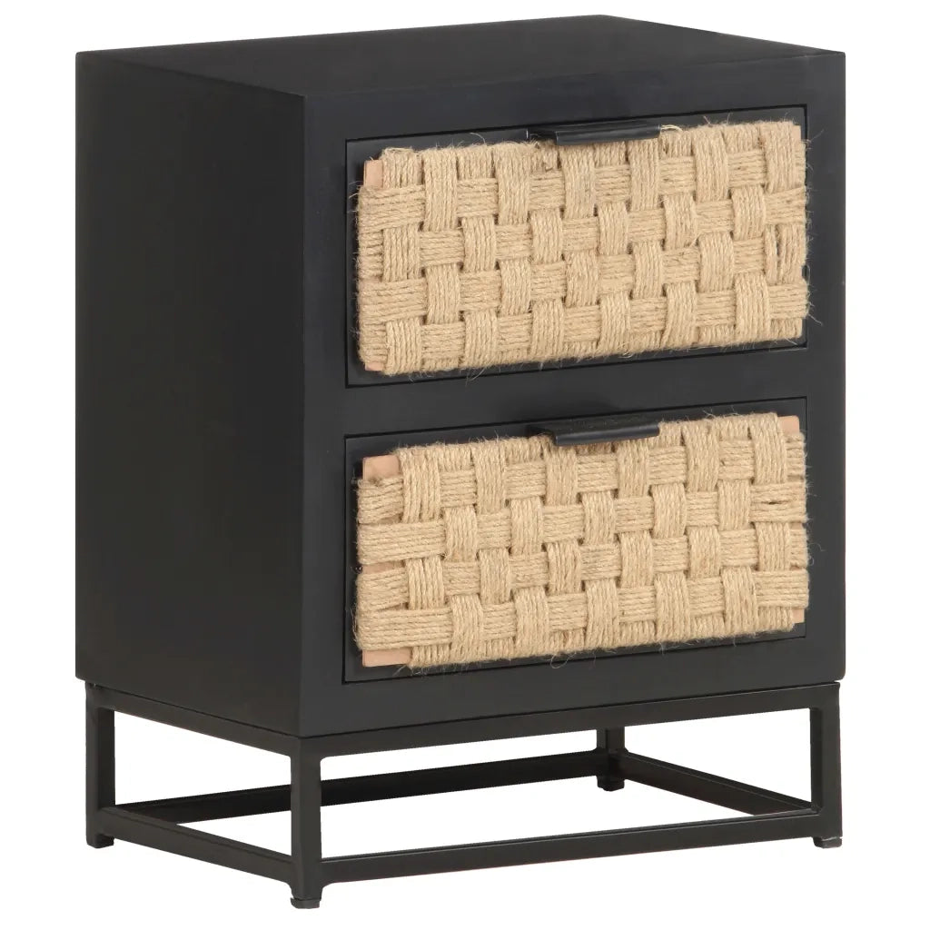 Comodino-Tavolino da notte 40x30x50 cm in Legno Massello di Mango 992267