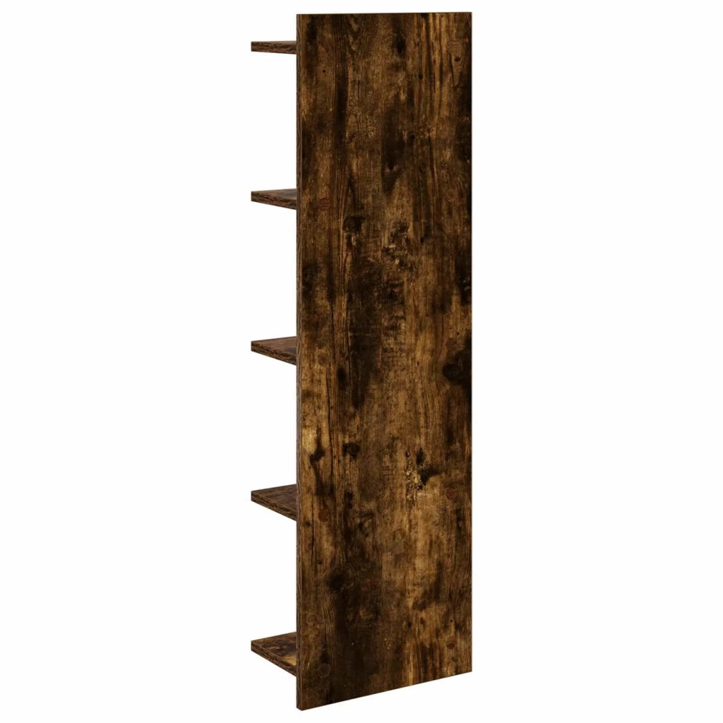 Scaffale da parete 2 pz Rovere Fumo 30 x 15 x 100 cm 8012405