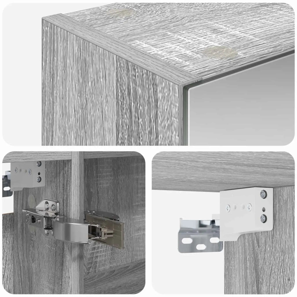 Mobiletto per specchio da bagno Grigio Sonoma 50 x 14,5 x 70 cm 889044
