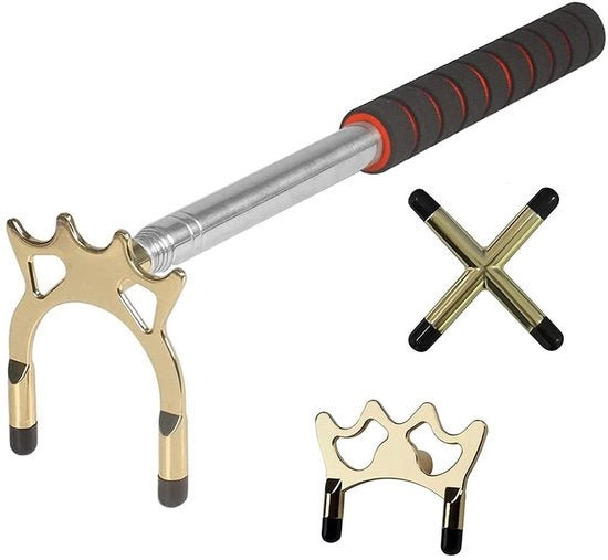 Keu Uitschuifbaar Bruggenhoofd con Testa Removibile in Acciaio Inossidabile - Antiscivolo - Adattabile 35-150 cm - Piastra di Supporto per Biliardo
