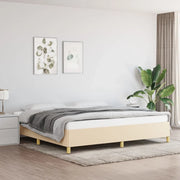 Giroletto senza Materasso-Struttura Letto Crema 200x200 cm in Tessuto 260345