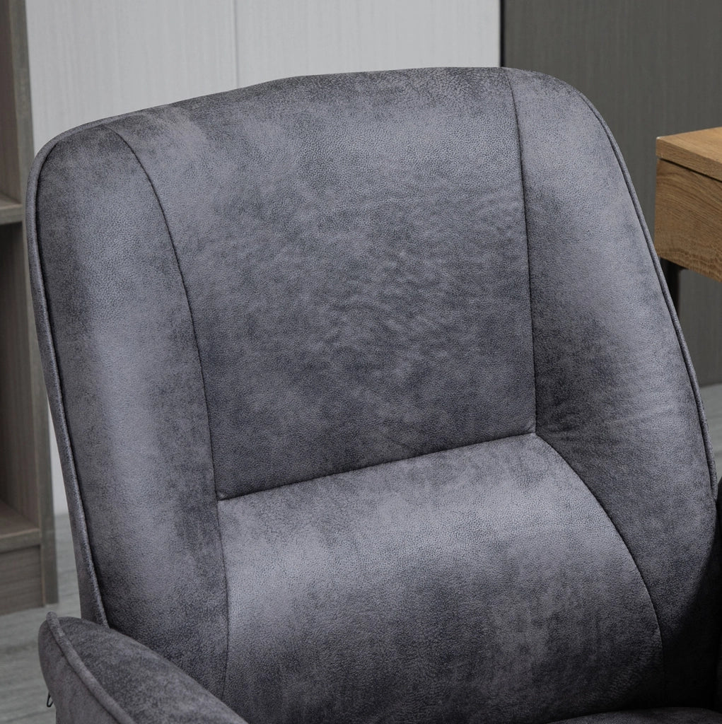 Sedia da ufficio ergonomica grigio scuro con funzione oscillante