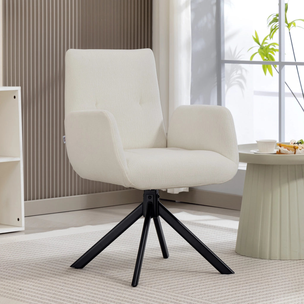 Poltrona moderna girevole imbottita ¨C zephmum ¨C crema 120 kg