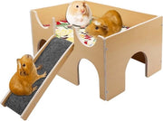 Casa con inclinazione per cavi, hamsters e topi 38 x 24 x 18 cm