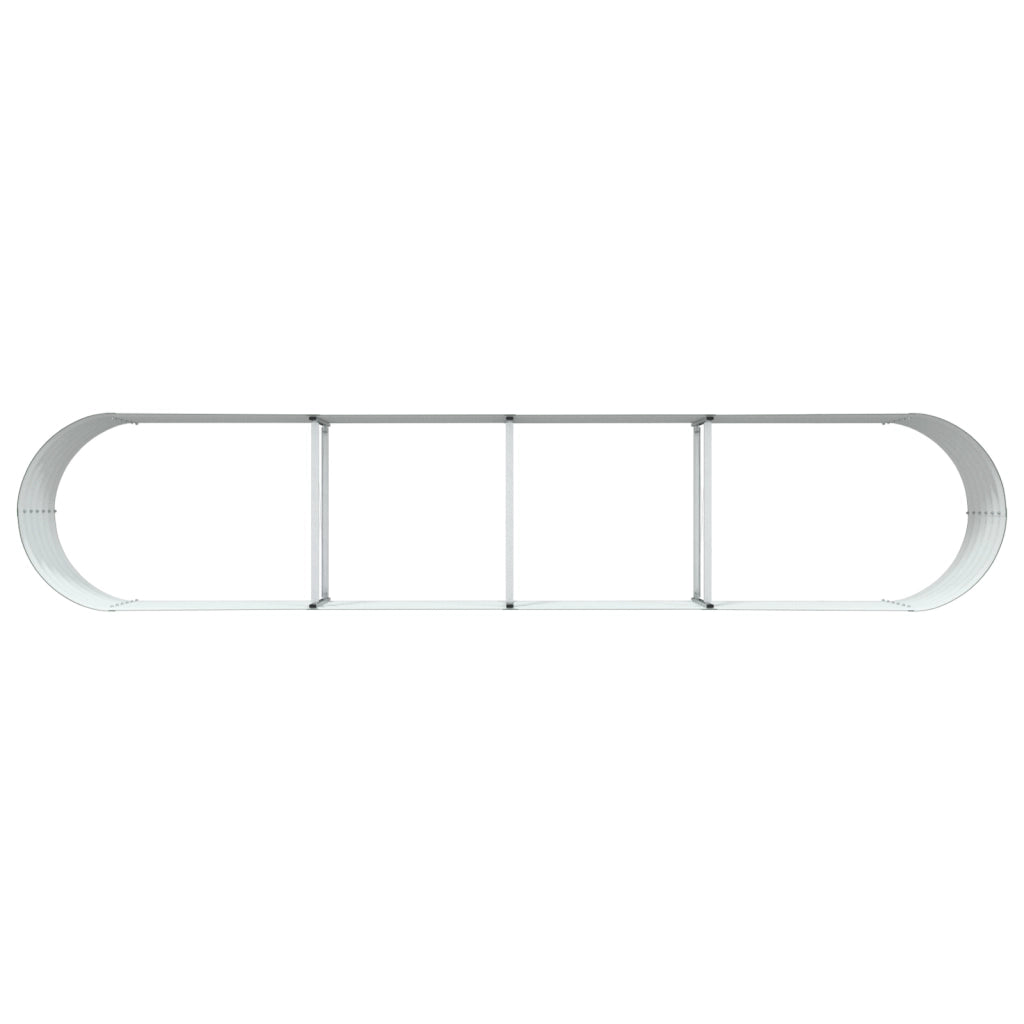 Letto da Giardino Rialzato Verde 400x80x44 cm in Acciaio Galvanizzato