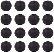 Kralen in legno 12 mm - Nero dipinto - Kralen rotonde - Accessori per gioielli - Artigianato in legno - 100 pezzi - Accessori per gioielli in legno