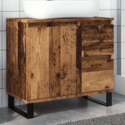 Armadietto da Bagno Legno Antico 65x33x60 cm in Truciolato