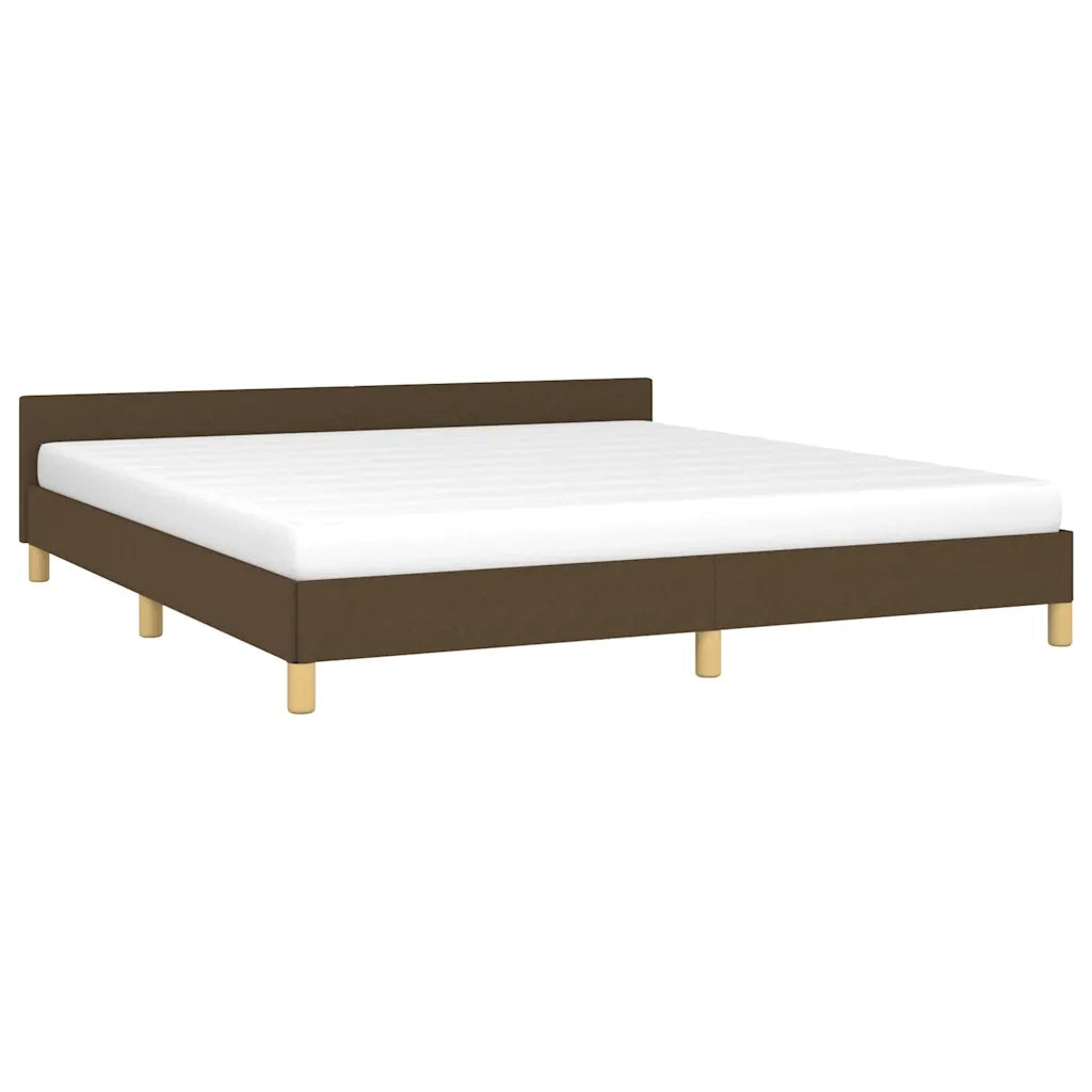 Giroletto senza Materasso Marrone Scuro 160x200 cm Tessuto 347426