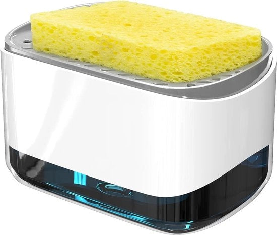 Dispensatore di sapone e pompa per acqua - dispenser per detersivo - 1 pezzo - bianco - 350ml