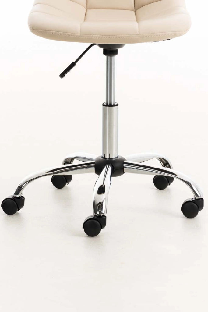 Sedia da ufficio Emil in similpelle crema