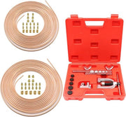 Kit di espansione per impianto di freni, tubo di freno in rame con acciaio, diametro 7,62 m Ø 4,75 + Ø 6,35, tubo di freno in rame con 32 connessioni + 10 connettori, sistemi di frenatura idraulici.