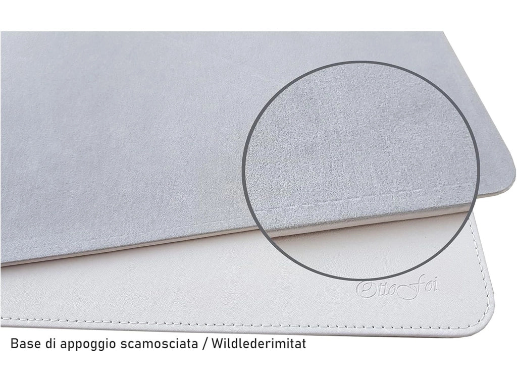 Cartone da 14 Unità di Tappetini Sottomano OttoFoi Scrivania in Simil Pelle Rigido Dimensioni 65 x 45 per Ufficio e Casa Beige - Leggere Descrizione