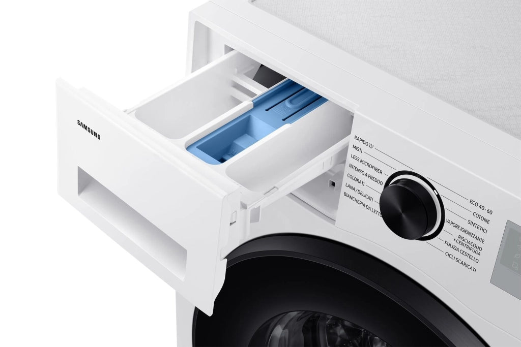 Samsung Crystal Clean WW90CGC04DAHET Lavatrice a carica frontale 9Kg Classe A  Ecobubble SmartThings con AI Energy Mode Pulizia Cestello Bianco