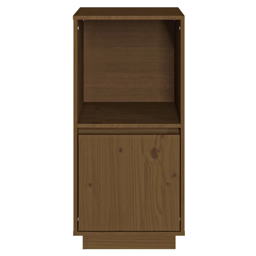 Credenza Marrone Ambrato 38x35x80 cm in Legno Massello di Pino 814347