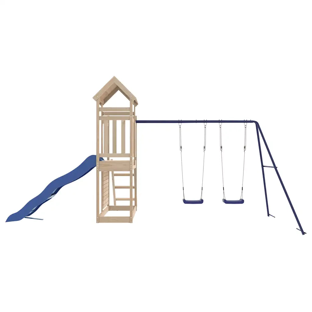 Set da Gioco da Esterno in Legno Massello di Pino