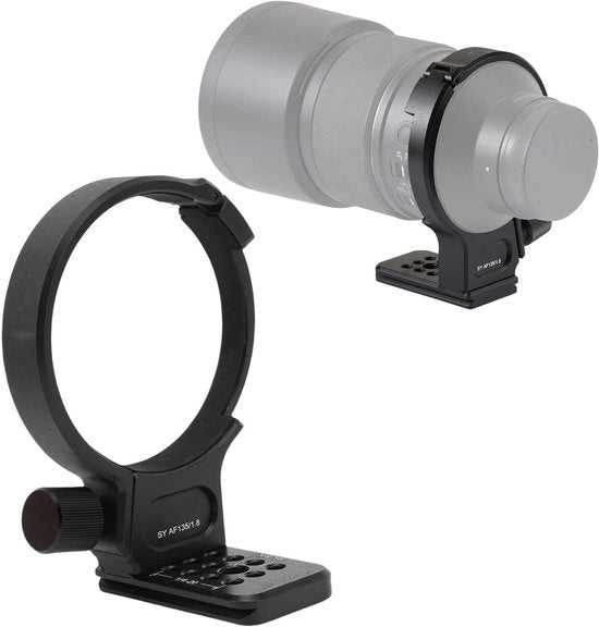 Fermoobiettivo per Samyang AF135 F1.8 - Fermoobiettivo metallico per stativo - Fermoobiettivo per fotocamera - Standard di fissaggio per stativo - Piattaforma QR 70 mm - Fermoobiettivo per fissaggio stativo - Fissaggio obiettivo per stativo