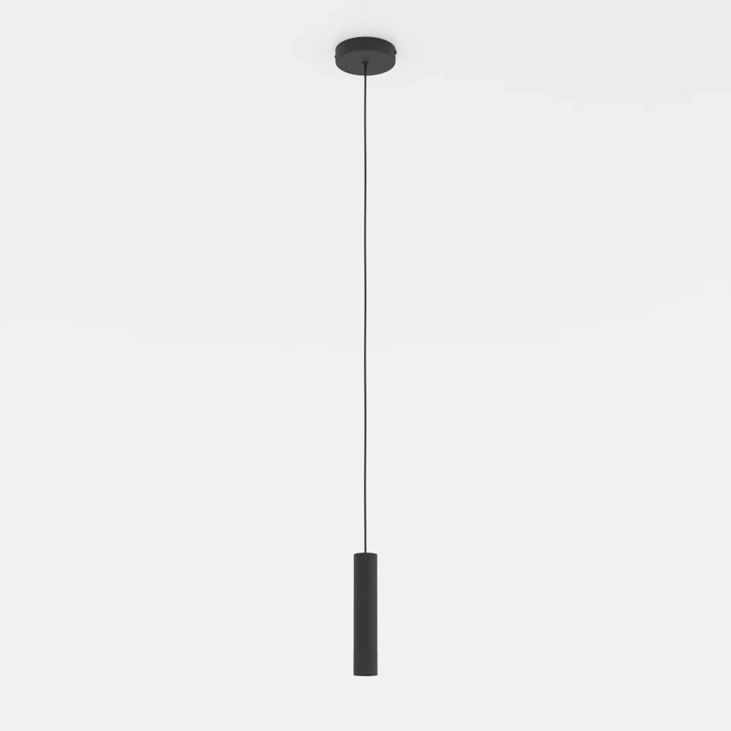 Lampadario A Sospensione Moderno Almudaina Acciaio Nero 1 Luce Led 5W 480Lm