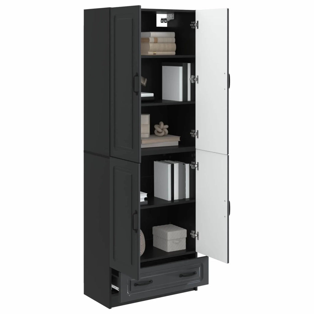 Set di armadi 2 pcs Nero Legno ingegnerizzato